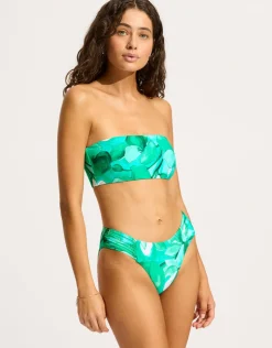 Seafolly Secret Garden Reversible Tube Bikini Top - Jade Sale