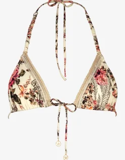 Watercult Secret Garden Triangle Bikini Top - Sunfaded Florals Clearance
