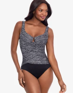 Miraclesuit Selenite Layered Escape Swimsuit - Black Outlet