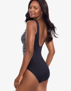 Miraclesuit Selenite Layered Escape Swimsuit - Black Outlet