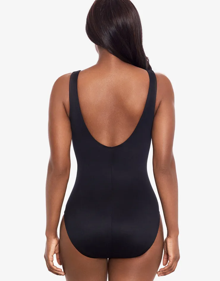 Miraclesuit Selenite Layered Escape Swimsuit - Black Outlet
