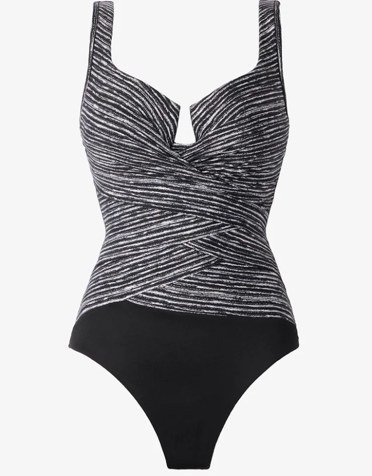 Miraclesuit Selenite Layered Escape Swimsuit - Black Outlet