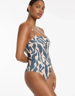 Jets Sereno Minimal Tank Swimsuit - Steel Blue Fashion