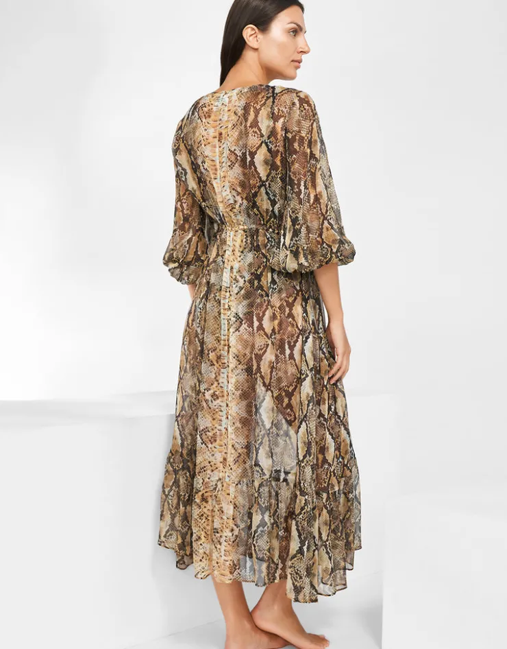 Maryan Mehlhorn Serpent Long Blouse Dress - Python Sale