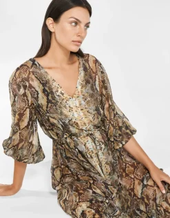 Maryan Mehlhorn Serpent Long Blouse Dress - Python Sale