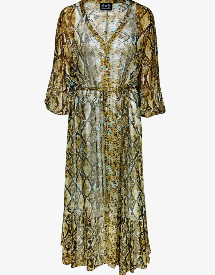 Maryan Mehlhorn Serpent Long Blouse Dress - Python Sale