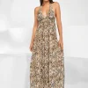 Maryan Mehlhorn Serpent Maxi Halter Dress - Python Hot