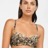 Maryan Mehlhorn Serpent Underwired Balconet Bikini Top - Python Hot