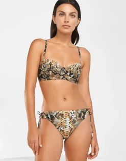 Maryan Mehlhorn Serpent Underwired Balconet Bikini Top - Python Hot