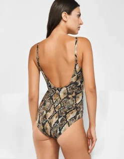 Maryan Mehlhorn Serpent Underwired Ring Front Swimsuit - Python New