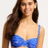 Seafolly Set Sail Ruched Underwired Bikini Top - Azure Discount