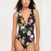 Maryan Mehlhorn Siciliana Plunge Swimsuit - Black-Brights New