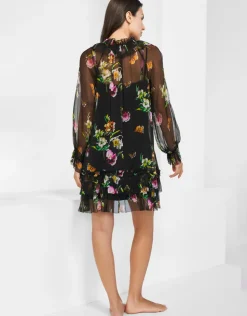 Maryan Mehlhorn Siciliana Silk Tunic - Black-Brights New