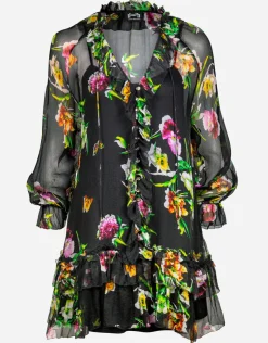 Maryan Mehlhorn Siciliana Silk Tunic - Black-Brights New