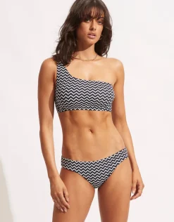 Seafolly Sienna One Shoulder Bikini Top - True Navy New