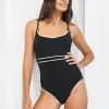 Maryan Mehlhorn Silence Underwired Swimsuit - Black and White New