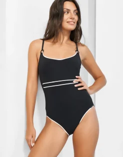 Maryan Mehlhorn Silence Underwired Swimsuit - Black and White New
