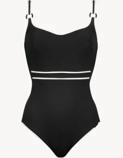 Maryan Mehlhorn Silence Underwired Swimsuit - Black and White New