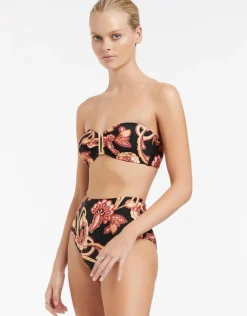Jets Silk Road Bandeau Bikini Top - Black Online