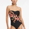 Jets Silk Road Bandeau Swimsuit - Black Fashion