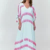 Pitusa Silky Tassel Kaftan - Sky Blue New