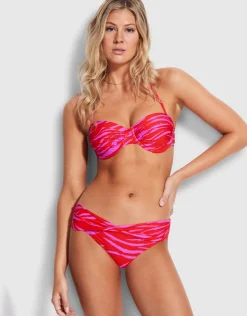 Seafolly Skin Deep Bustier Bikini Top - Mandarin Red Hot