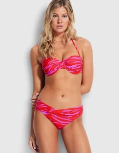 Seafolly Skin Deep Bustier Bikini Top - Mandarin Red Hot