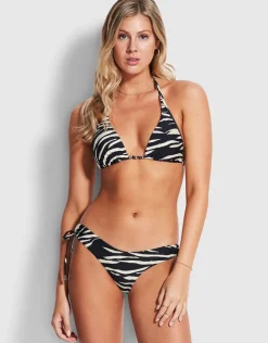 Seafolly Skin Deep Loop Tie Side Bikini Pant - Black Best