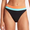 Seafolly Slice of Splice High Rise Bikini Pant - Black Best