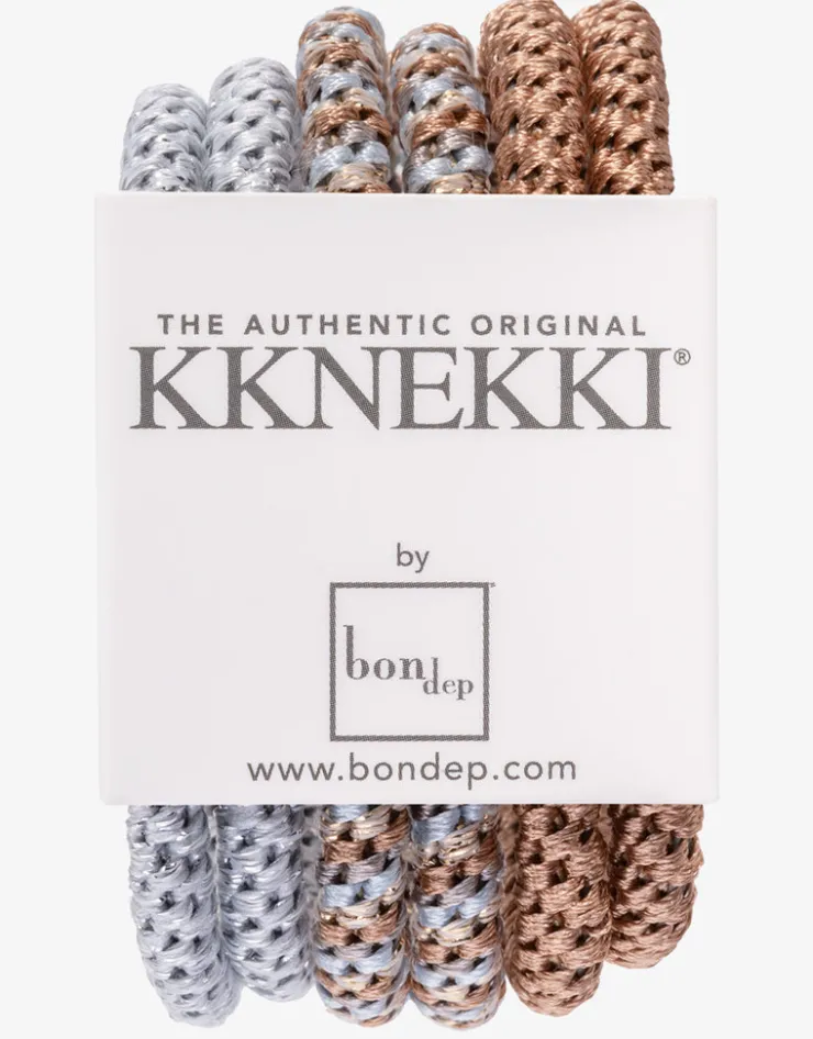 Kknekki Slim Hair Tie Bundle - Metallic New