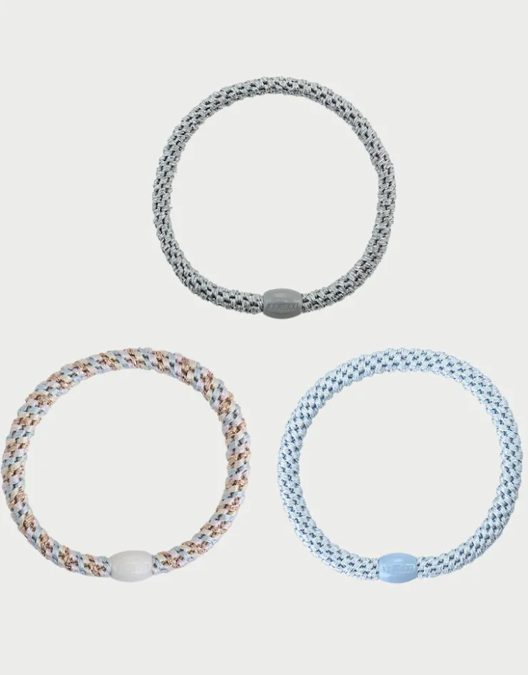 Kknekki Slim Hair Tie Bundle - Pale Pastel Blues Discount