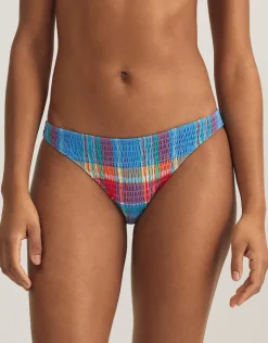 Polo Ralph Lauren Smocked Madras Devin Hipster Bikini Pant - Multi Outlet