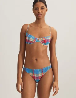Polo Ralph Lauren Smocked Madras Devin Hipster Bikini Pant - Multi Outlet