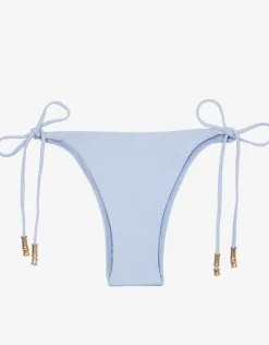 ViX Paula Hermanny Smoke Blue Long Tie Full Bikini Bottom - Blue Fashion