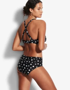 Seafolly Soft Spot F Cup Bikini Top - Black Sale