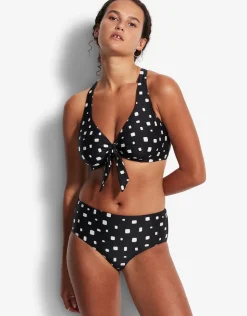 Seafolly Soft Spot F Cup Bikini Top - Black Sale