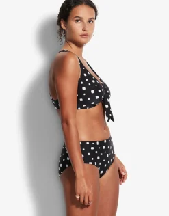 Seafolly Soft Spot F Cup Bikini Top - Black Sale