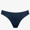 Watercult Solid Crush Ring Side Bikini Pant - Night Blue New
