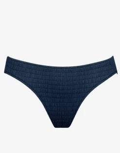 Watercult Solid Crush Ring Side Bikini Pant - Night Blue New