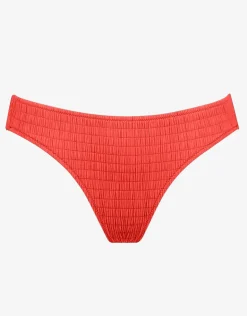 Watercult Solid Crush Ring Side Bikini Pant - Fiery Coral Online