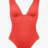 Watercult Solid Crush Swimsuit - Fiery Coral Fashion