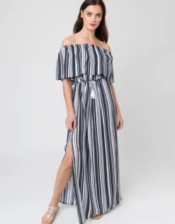 Pia Rossini Sovana Maxi Dress - Black/White Sale