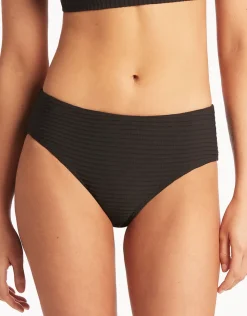 Sea Level Spinnaker Mid Bikini Pant - Black Outlet