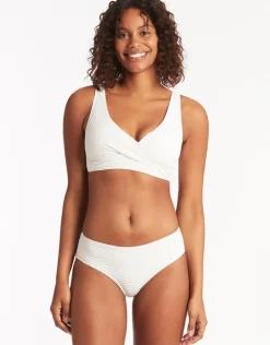 Sea Level Spinnaker Mid Bikini Pant - White Discount
