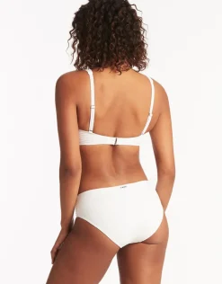 Sea Level Spinnaker Mid Bikini Pant - White Discount
