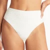 Sea Level Spinnaker Retro High Waist Bikini Pant - White Discount
