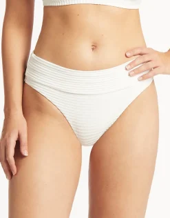 Sea Level Spinnaker Roll Band Bikini Pant - White Online