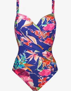 Charmline Spring Invite Underwired Swimsuit - Lilac Flowers Outlet