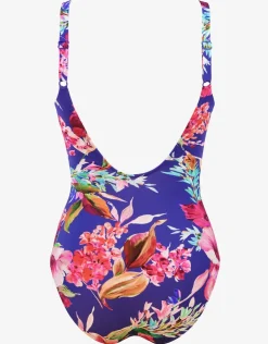 Charmline Spring Invite Underwired Swimsuit - Lilac Flowers Outlet