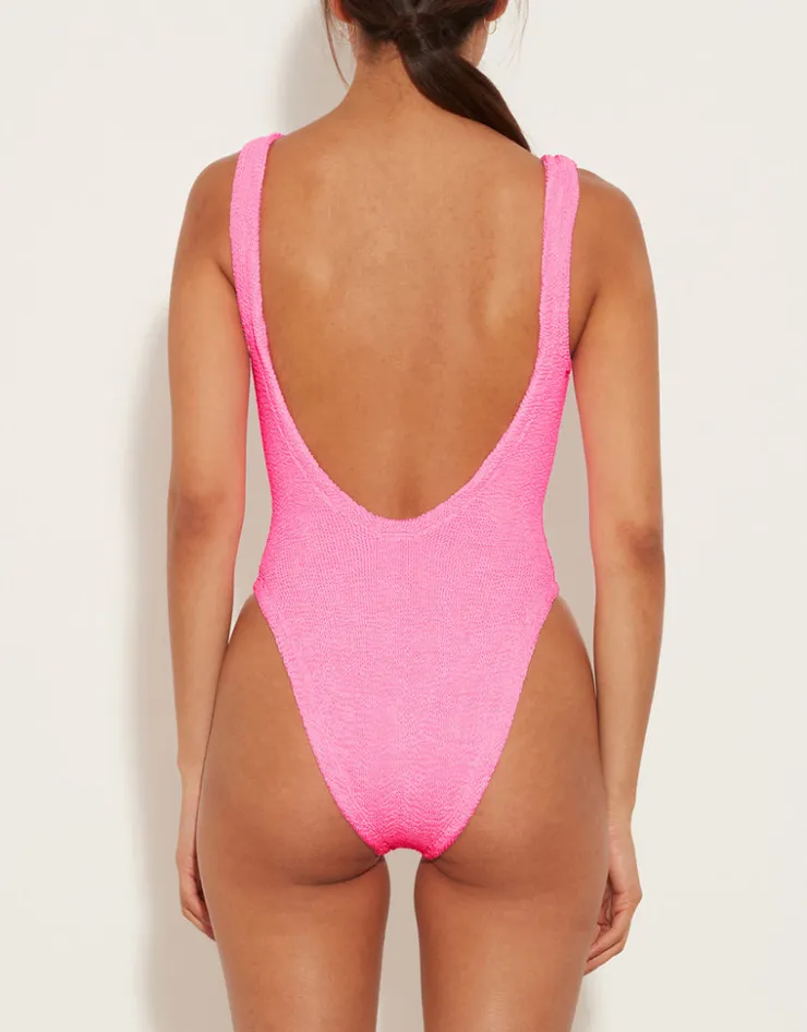 Hunza G Square Neck Swimsuit - Bubblegum Pink Sale